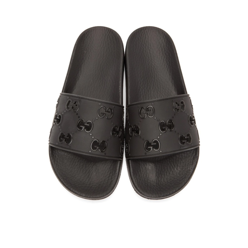 WOMEN'S RUBBER GG SLIDE SANDAL Size 8 Brand New